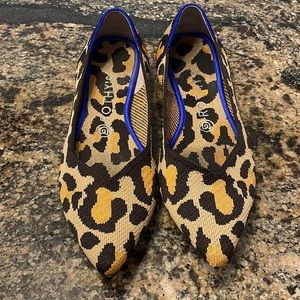Rothy’s pointed leopard flats